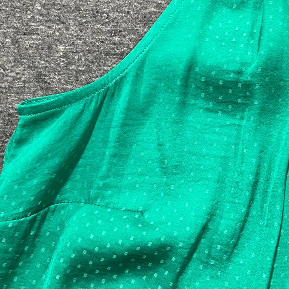 CAbi 5549 Lush Blouse with Green Swiss Polka Dots Green Size Small - Picture 6 of 14